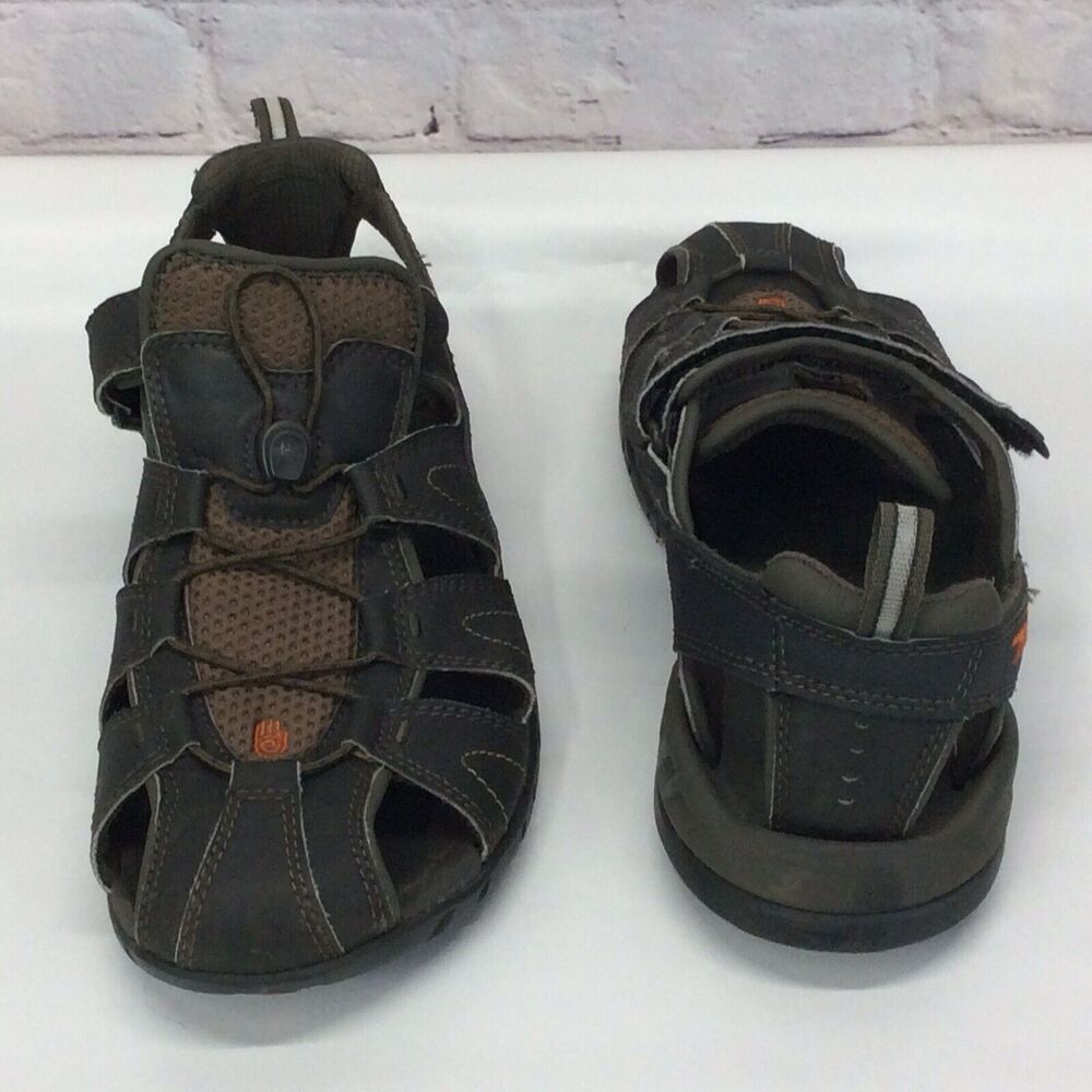Teva Forebay Fisherman Sandals Men's Size 10 Brown Leather Rugged Outdoor Active - Picture 10 of 12